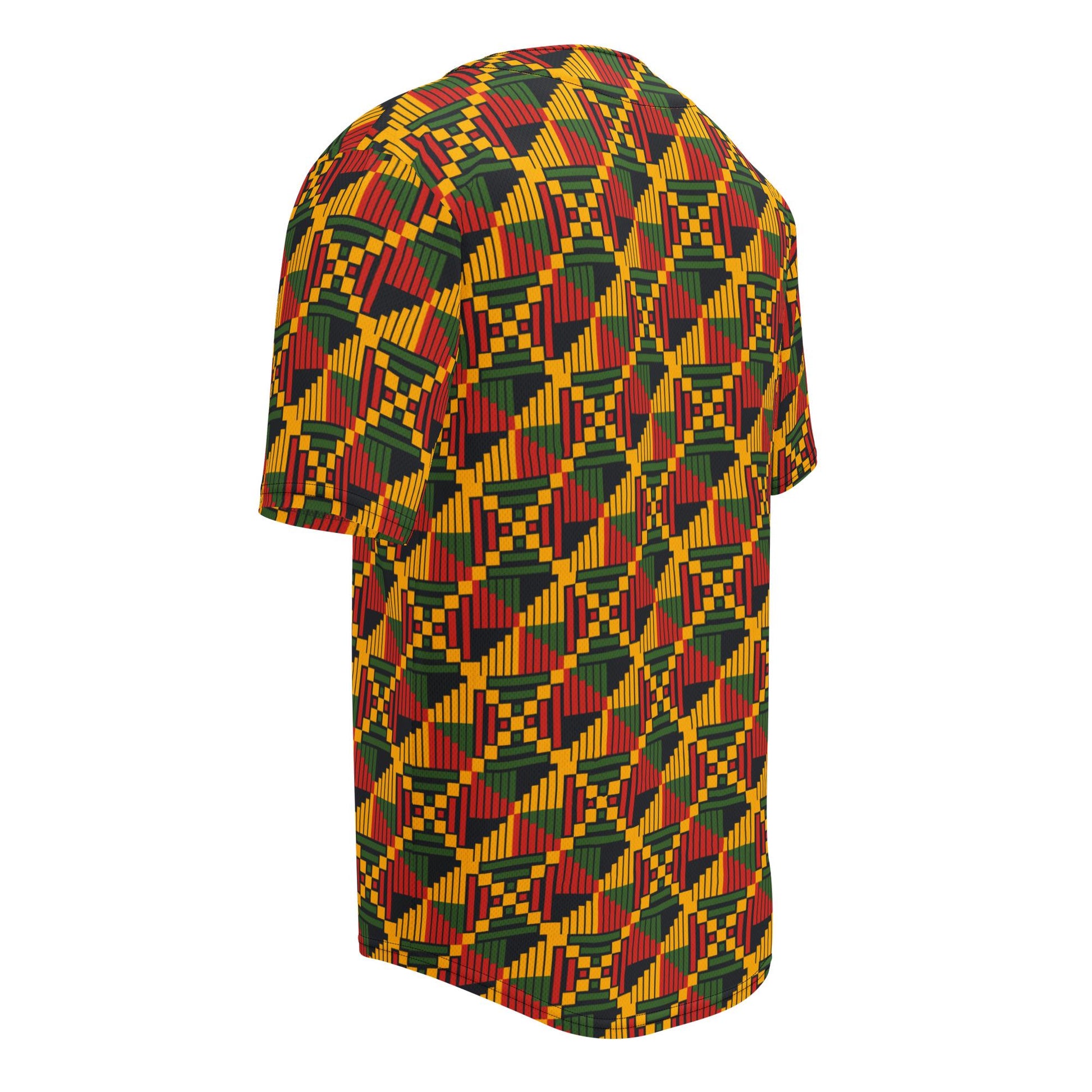 Passage - Mens - Baseball Jersey - African - Kente Pattern