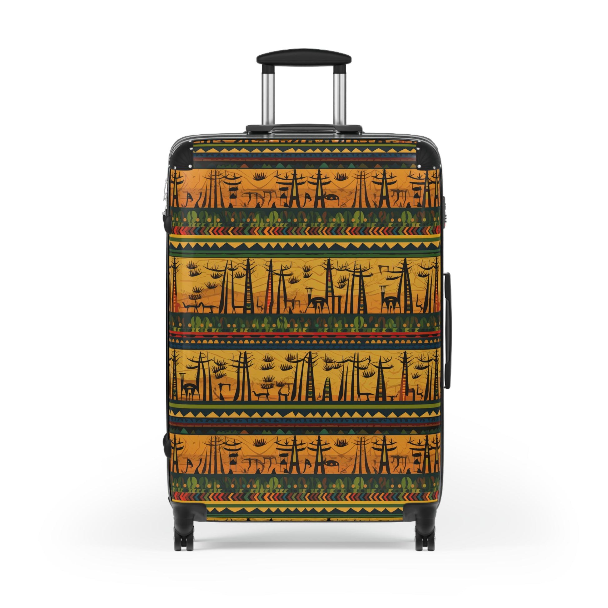 African -Tribal - Pattern Suitcase for Travelers, Stylish Luggage, Holiday Travel, Carry-On, - Suitcases - KumbatiaKulture