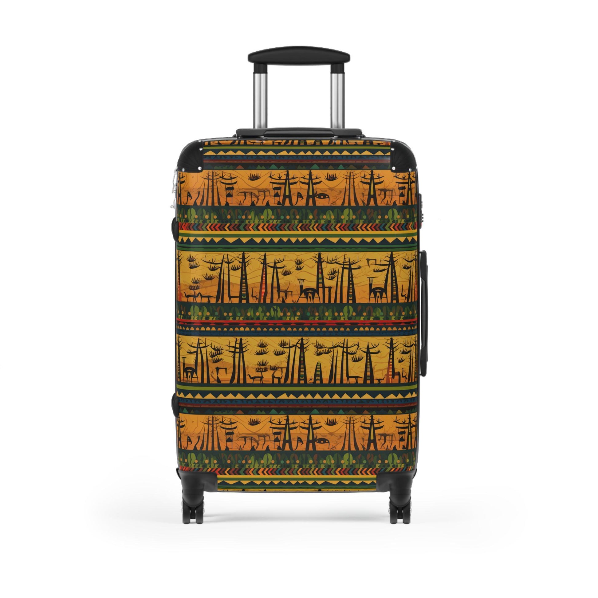 African -Tribal - Pattern Suitcase for Travelers, Stylish Luggage, Holiday Travel, Carry-On, - Suitcases - KumbatiaKulture