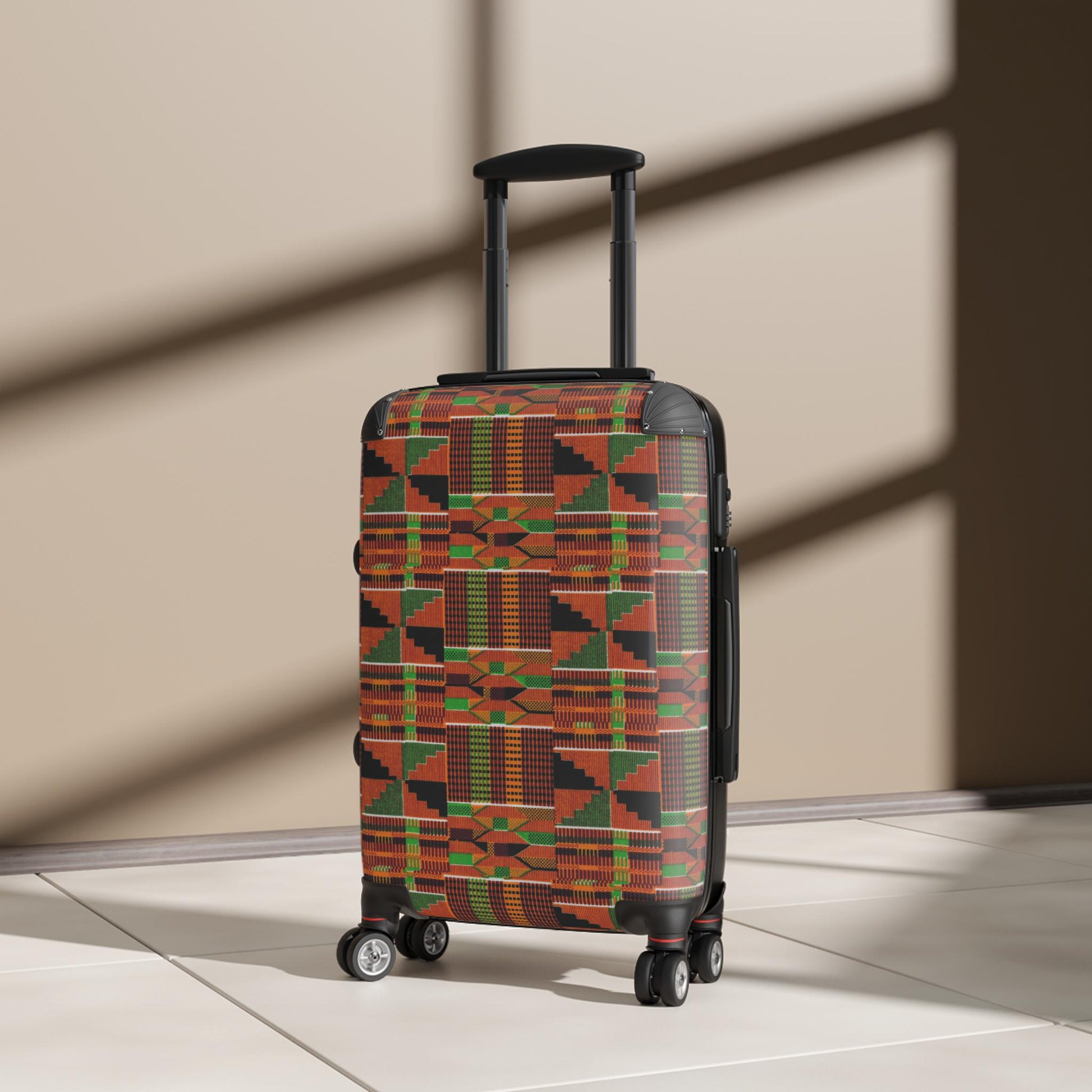 Nishati-African - Vibrant- Kente Pattern- Suitcase - Travel Luggage, Unique Gift for Travelers, Vacation Essentials, Travel Accessories - Suitcases - KumbatiaKulture