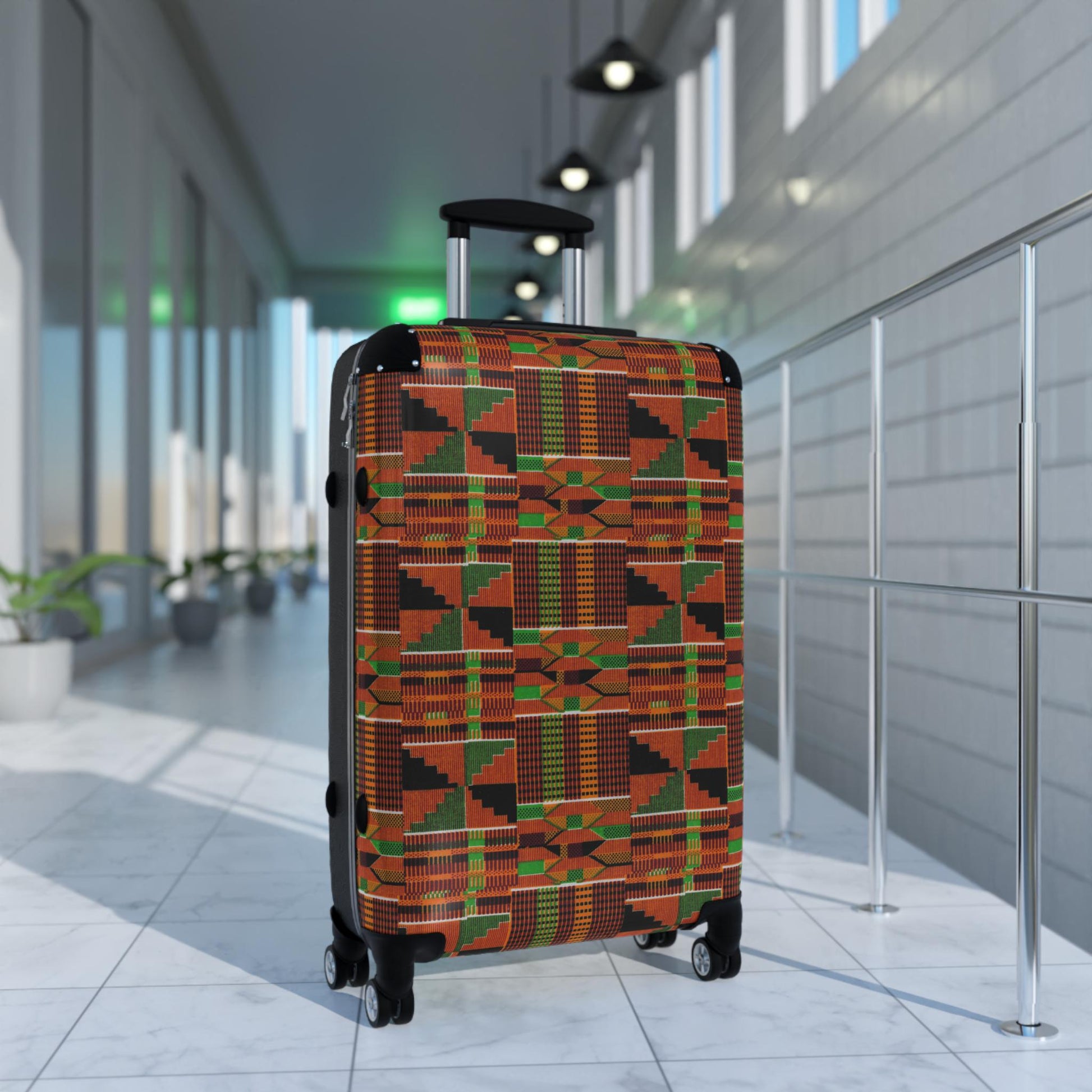 Nishati-African - Vibrant- Kente Pattern- Suitcase - Travel Luggage, Unique Gift for Travelers, Vacation Essentials, Travel Accessories - Suitcases - KumbatiaKulture