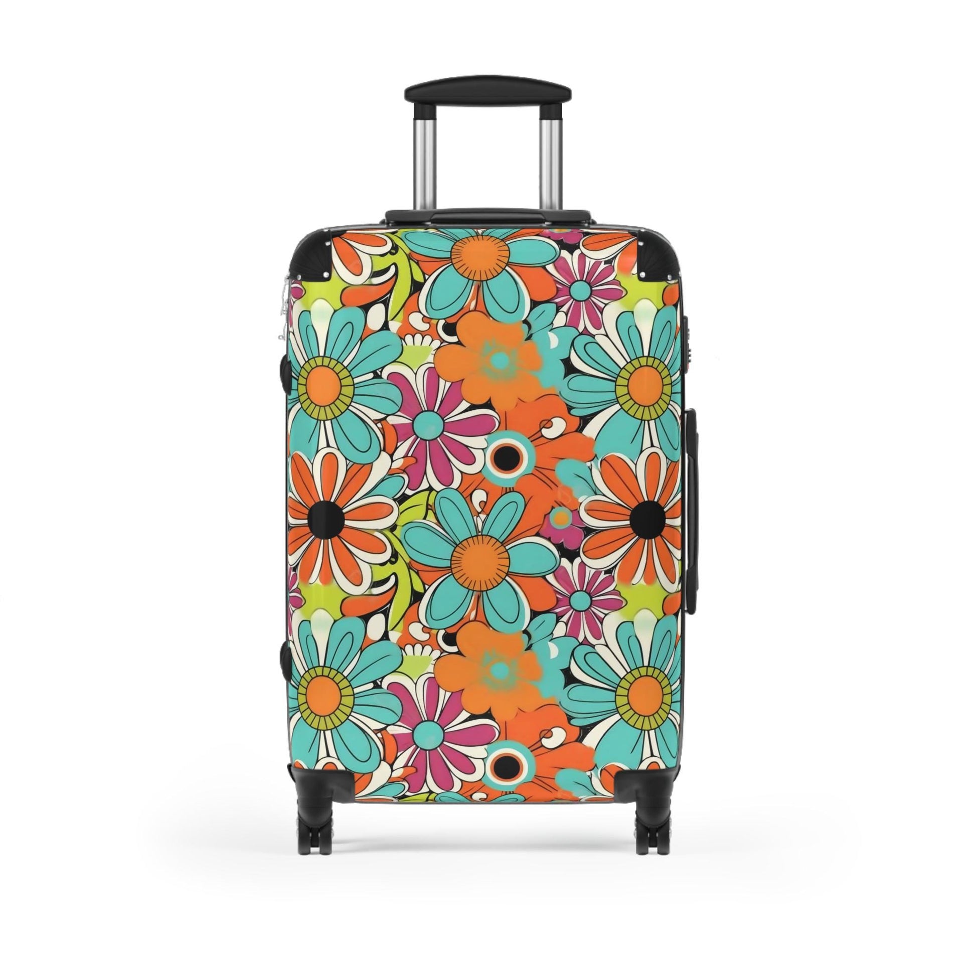 Boho - Hippi - Colorful Floral Suitcase - Vibrant -Travel Bag, Luggage for Travel, Suitcase, Summer - Suitcases - KumbatiaKulture