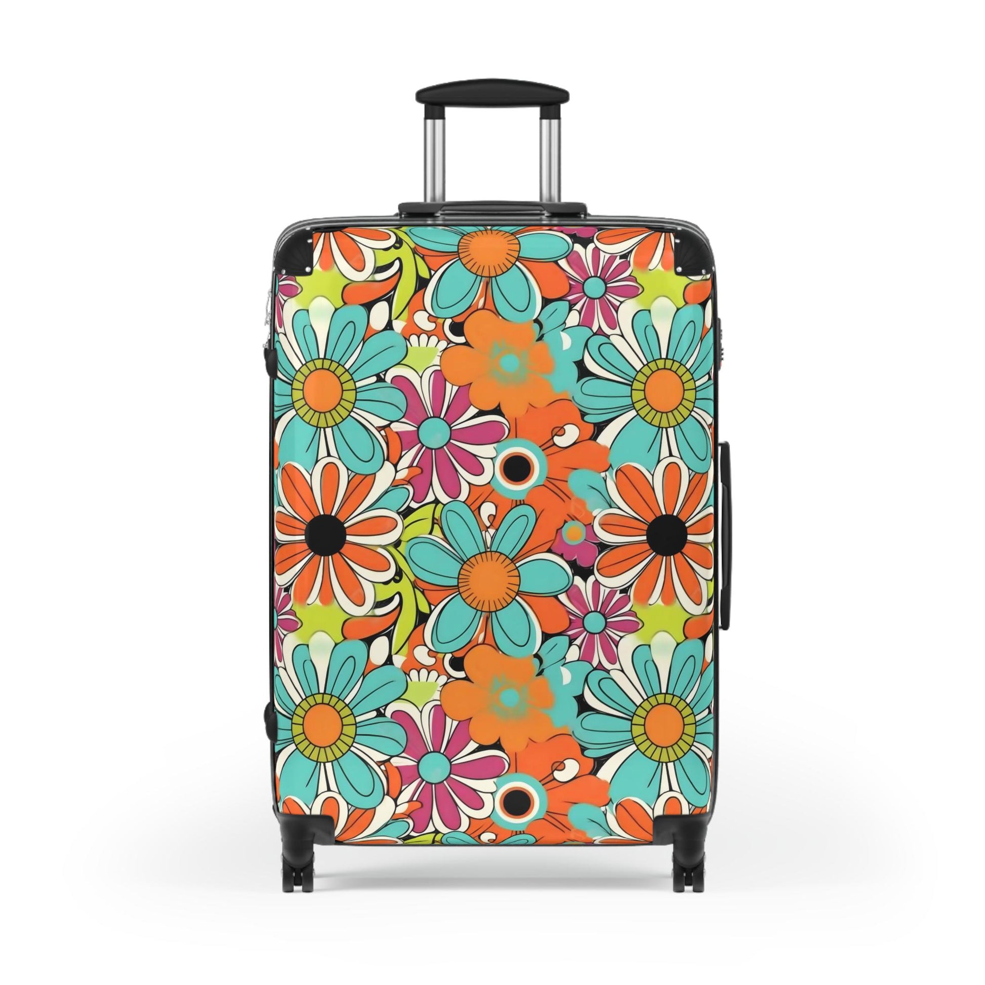 Boho - Hippi - Colorful Floral Suitcase - Vibrant -Travel Bag, Luggage for Travel, Suitcase, Summer - Suitcases - KumbatiaKulture