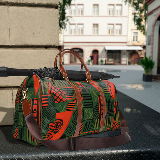 illusion - Waterproof Travel Bag - African - Kente Pattern
