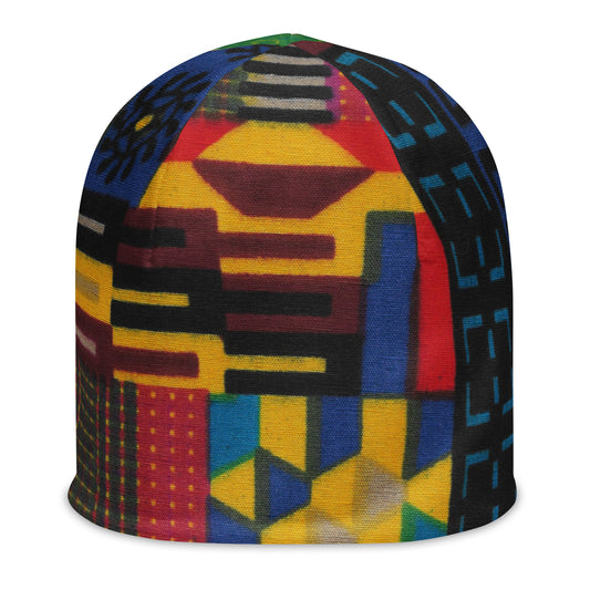 Color Block - Beanie - African - Kente Pattern