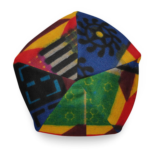 Color Block - Beanie - African - Kente Pattern
