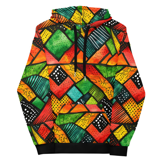 Festival - Mens - Hoodie - African - Kwanzaa Pattern