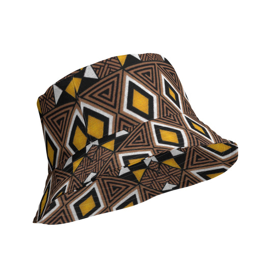 Afrocentric Trible Print Reversible bucket hat