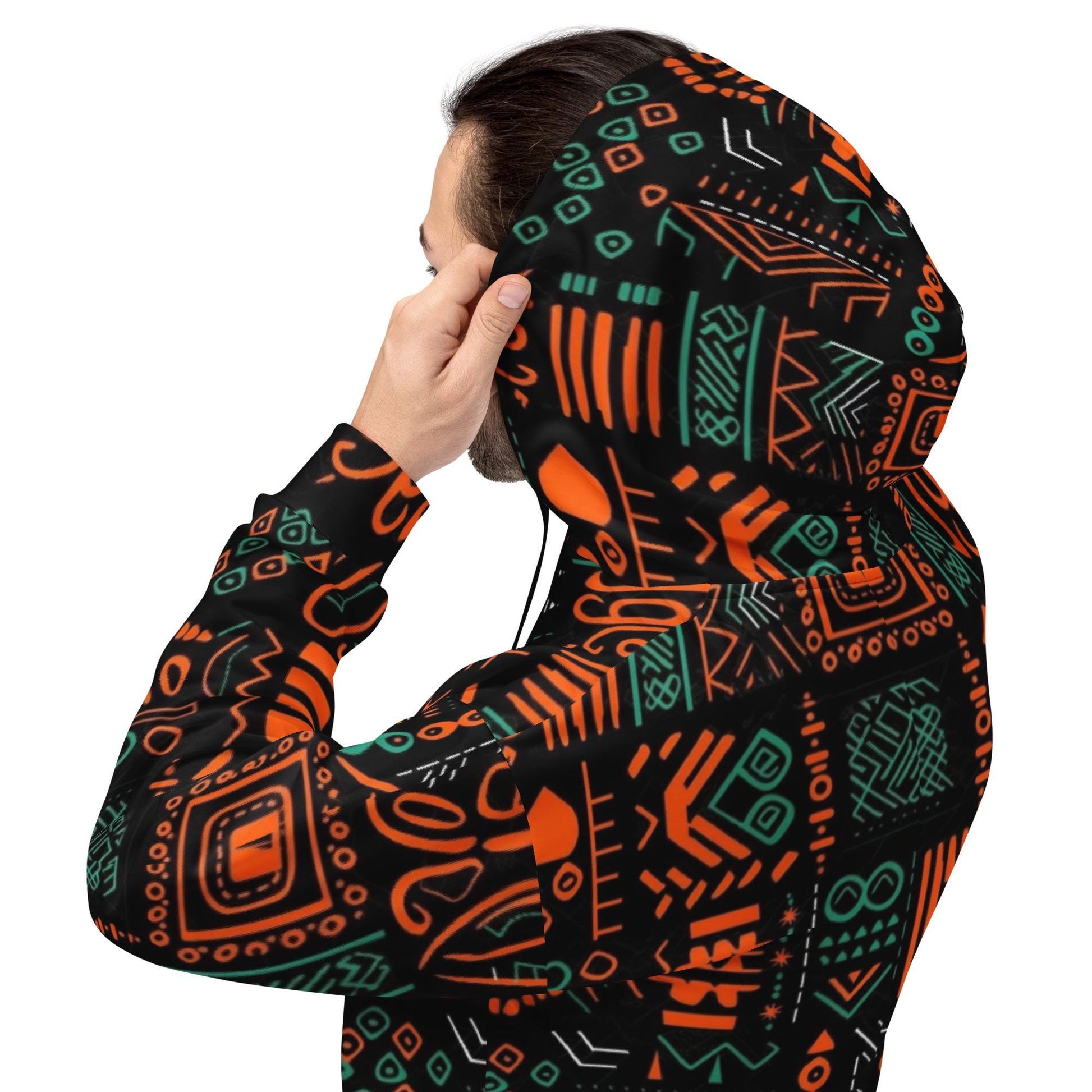 Afrocentric Mud Cloth Design Hoodie