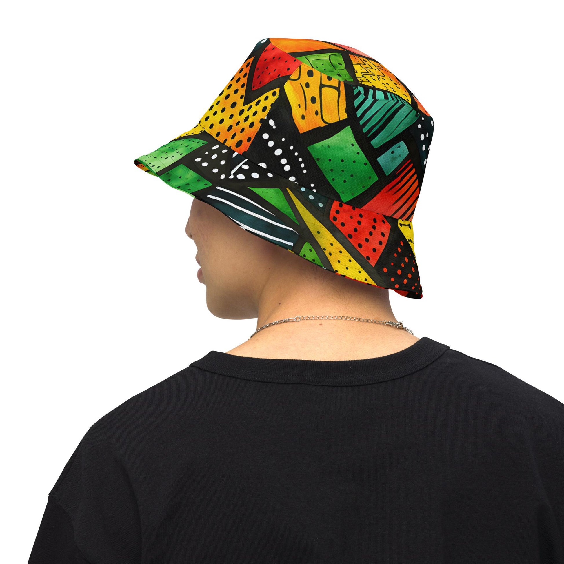 Afrocentric Kwanzaa Reversible bucket hat