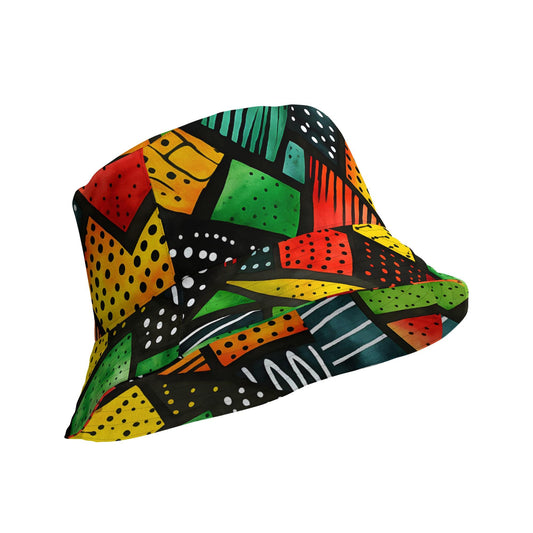 Afrocentric Kwanzaa Reversible bucket hat