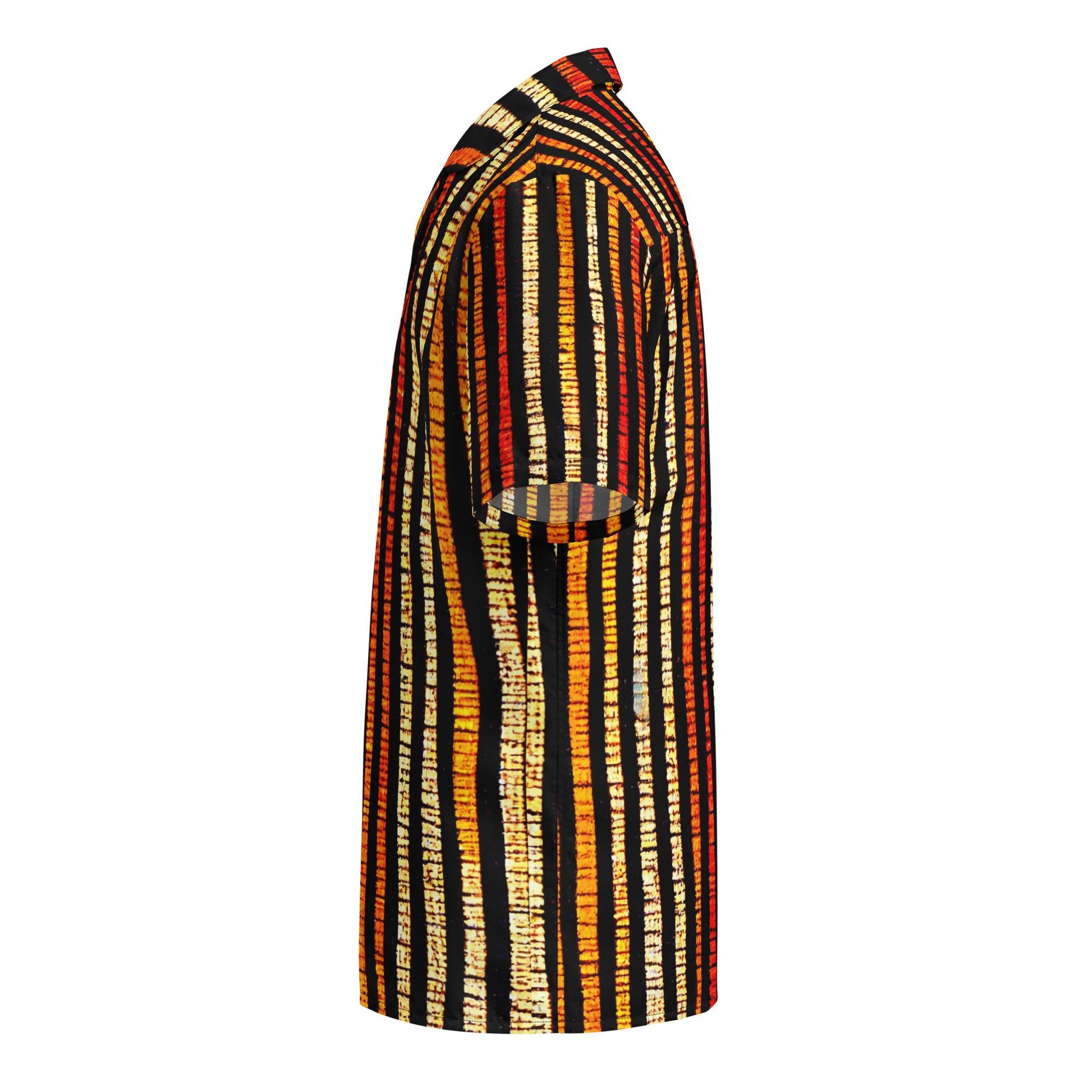 Earth Tone African Pattern button short sleeve shirt, casual wear, Tribal pattern