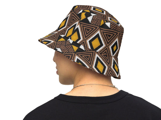 Diamond - Unisex - Reversible Bucket Hat - African - Tribal Pattern - Bucket Hats - KumbatiaKulture