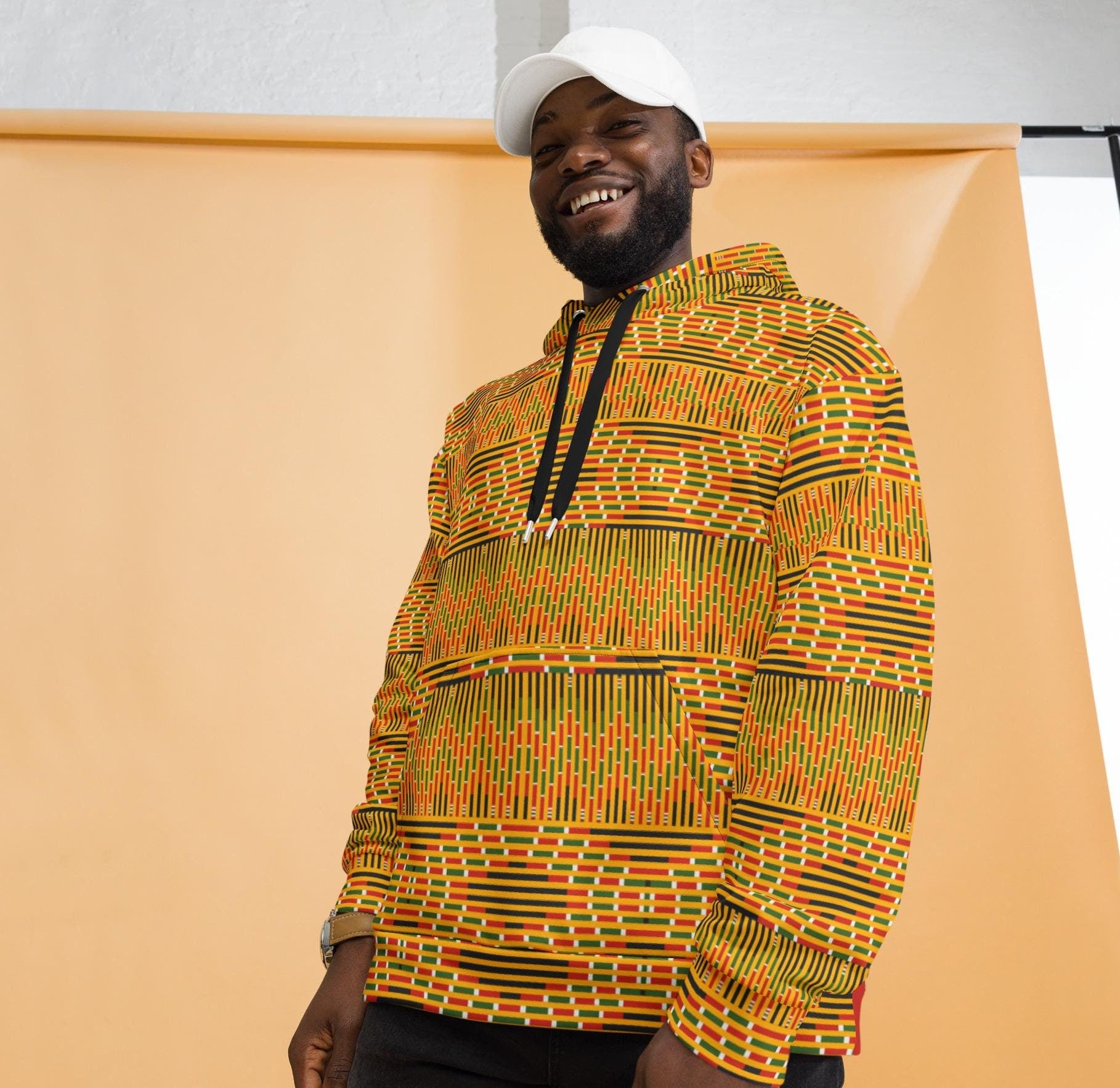 Afrocentric Kente Design Hoodie