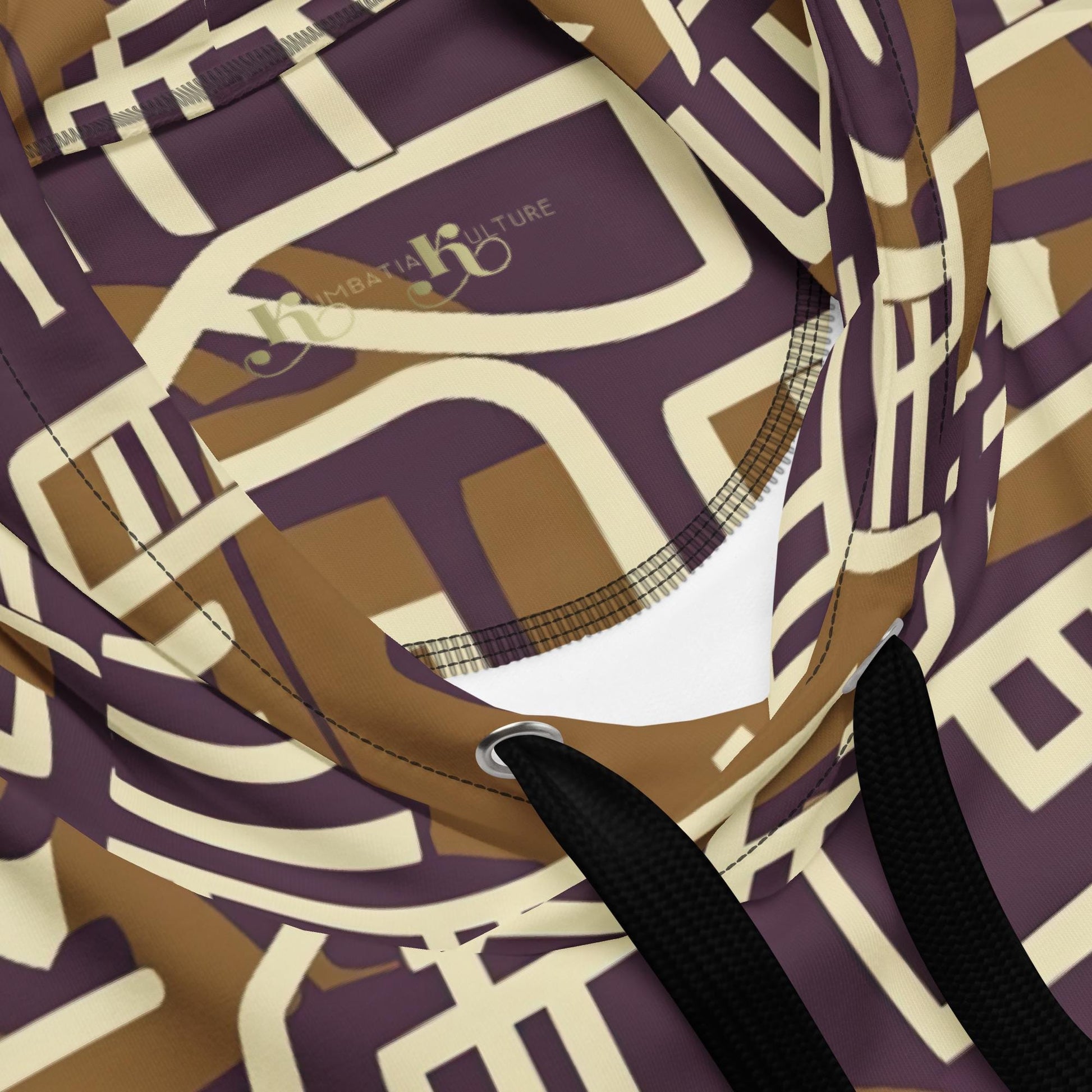Brown Stone Graffiti - Mens - Hoodie - African Mud cloth Pattern
