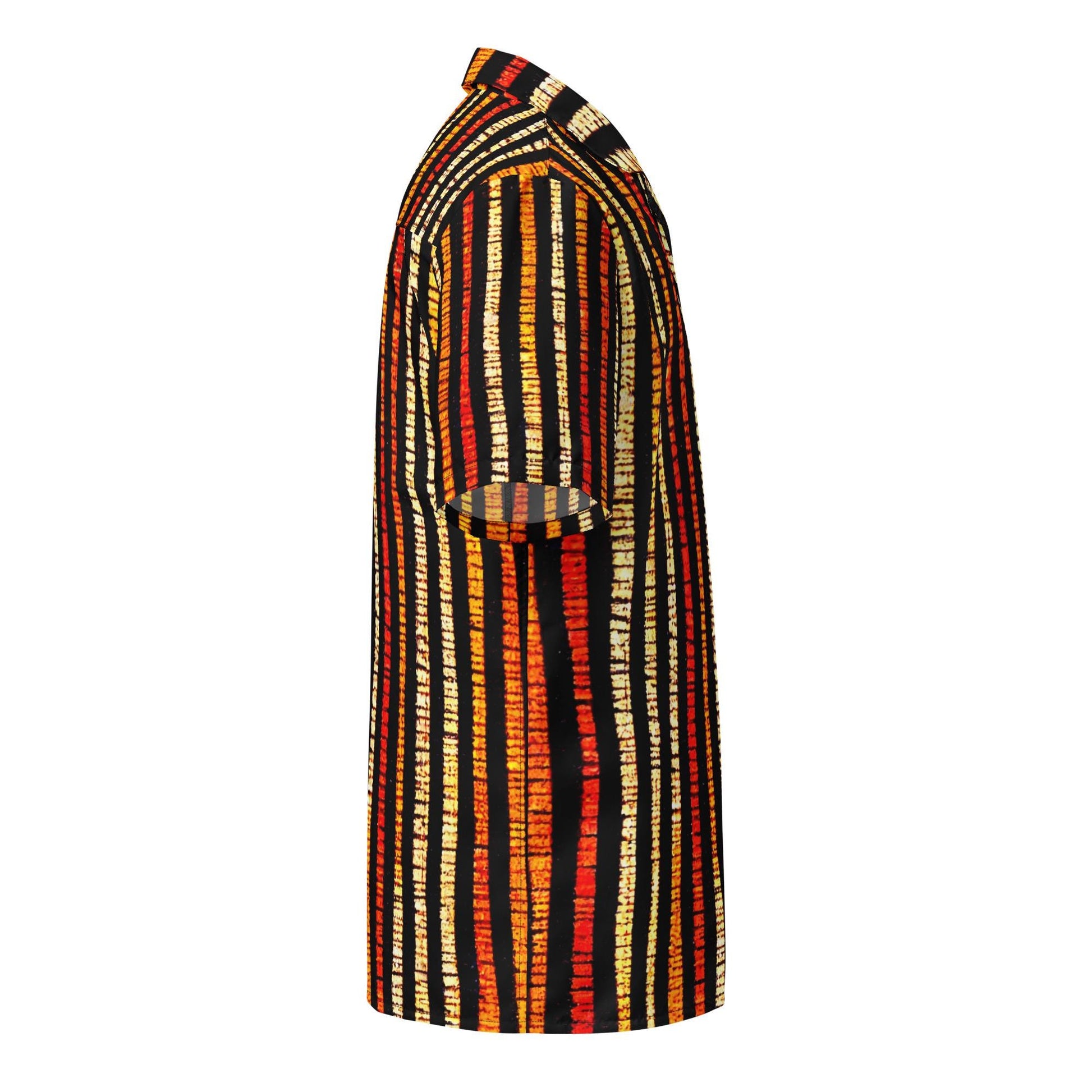 Earth Tone African Pattern button short sleeve shirt, casual wear, Tribal pattern