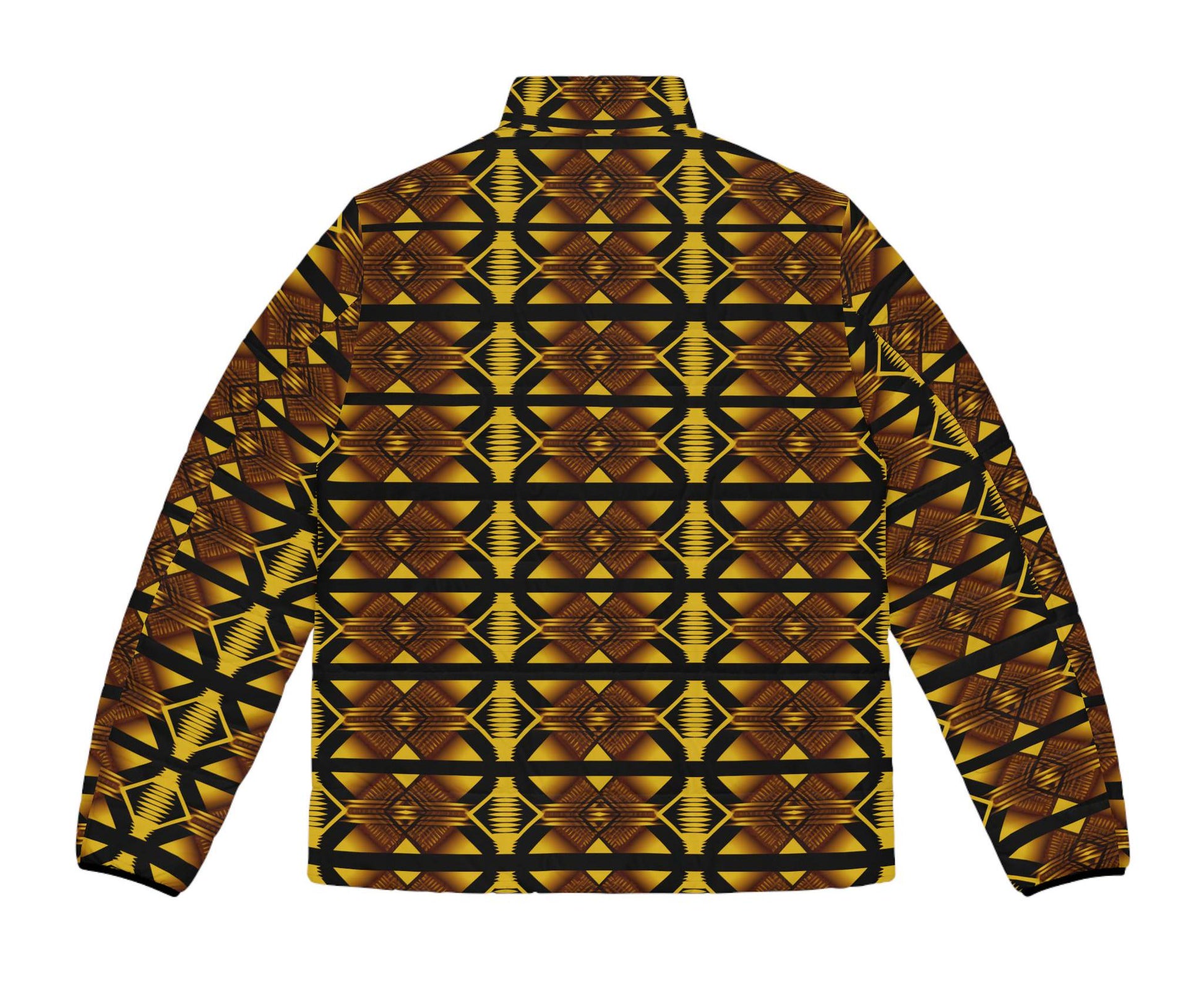 Earthy -  Men&#39;s - Puffer Jacket, Trendy Outerwear, Casual Jacket, Unique Patterned Jacket, Warm Winter Wear