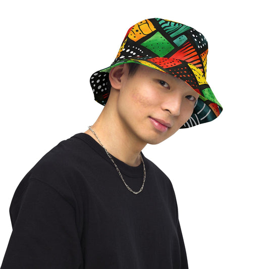 Afrocentric Kwanzaa Reversible bucket hat