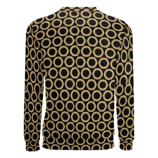 Midnight Gold - Mens - Crew Neck Sweatshirt - African - Bologan Pattern