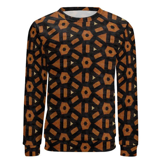 Brustic - Mens - Crew Neck Sweatshirt - African Bogolan Pattern