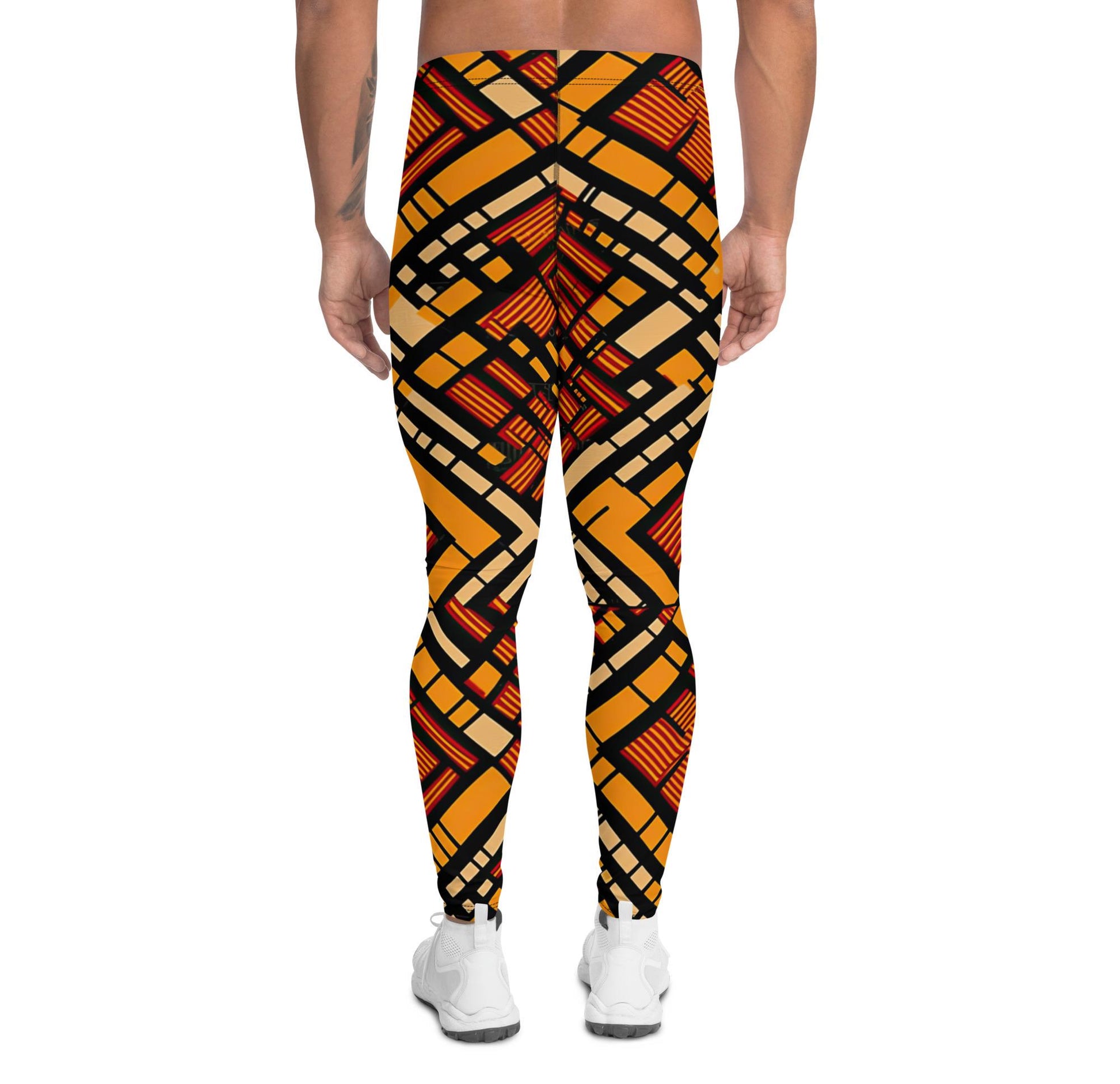 Warm up - Men&#39;s - Leggings - African - Mud Cloth Pattern