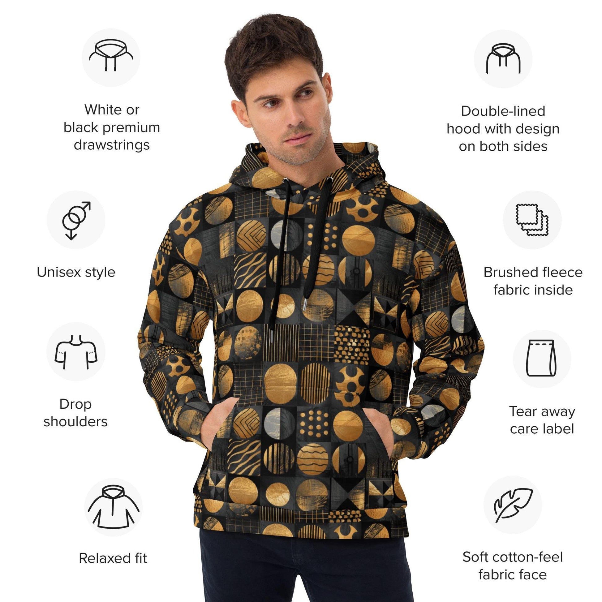 King Bronze - Mens - Hoodie - African - Tribal Pattern