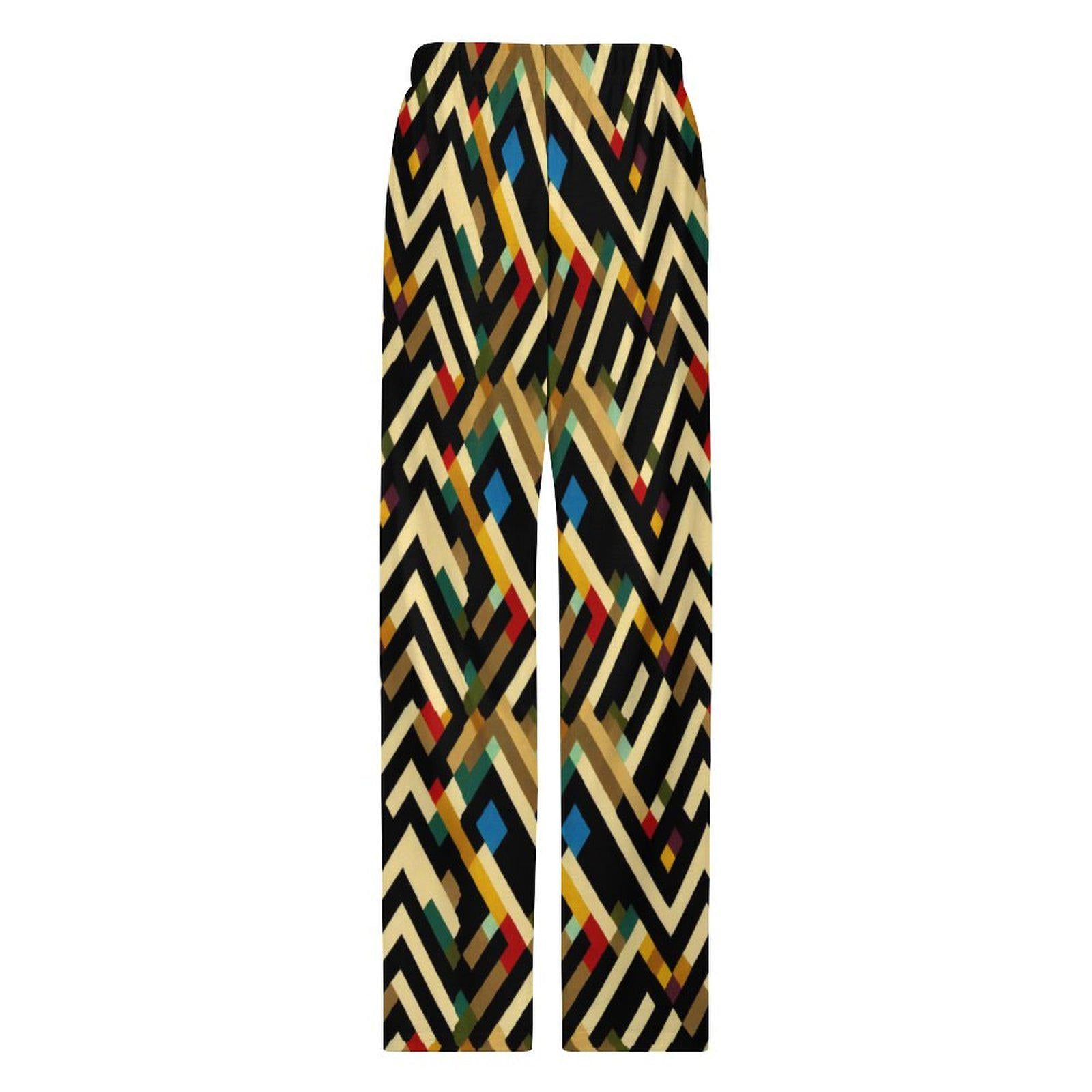 Sunset - Mens - Faux Cotton Men's Pajamas Pants - African - Tribal Pattern - Pants - KumbatiaKulture