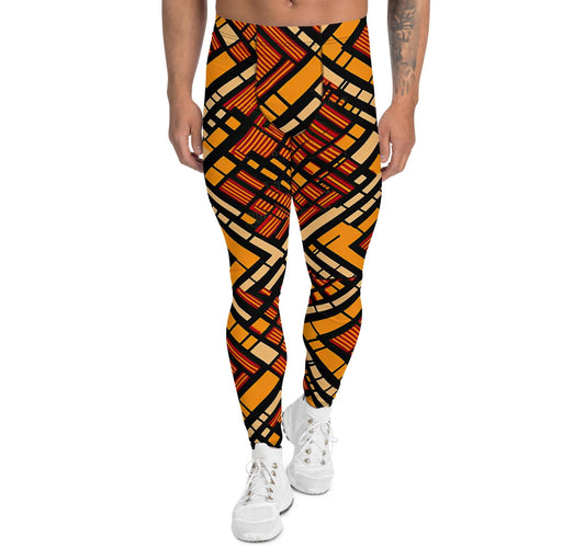 Warm up - Men&#39;s - Leggings - African - Mud Cloth Pattern