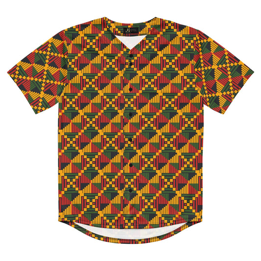 Passage - Mens - Baseball Jersey - African - Kente Pattern - Oxfords & Button Downs - KumbatiaKulture
