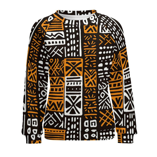 Gigsaw - Womens - Sweatshirt Designs Raglan style - African - Mud cloth Pattern - Sweatshirts - KumbatiaKulture