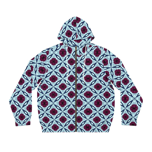 Rabel - Mens - Womens - Full-Zip Hoodie - African - Bogolan Pattern - T-shirts - KumbatiaKulture