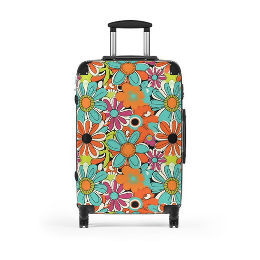 Boho - Hippi - Colorful Floral Suitcase - Vibrant -Travel Bag, Luggage for Travel, Suitcase, Summer - Suitcases - KumbatiaKulture