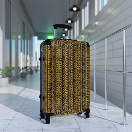 Jamil - African - Mudcloth -Pattern Suitcase - Travel Accessory, Luggage,Carry-On, Travel Essentials - Suitcases - KumbatiaKulture
